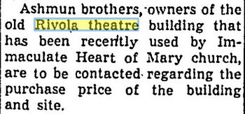 Rivola Theater (State Theater) - April 1957 Ashmun Bros Owned